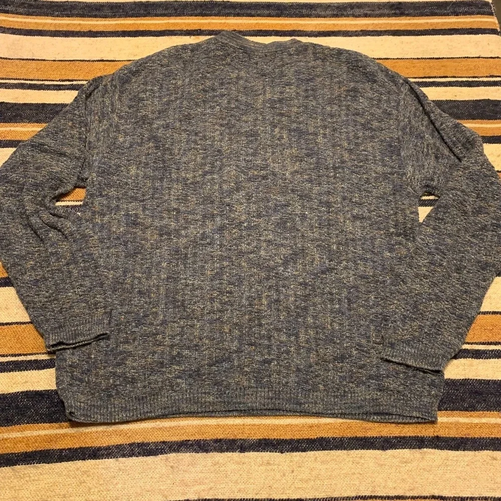 Vintage Fisherman sweater Fieldmaster VTG Blue Marled Large Grandpa Oversized